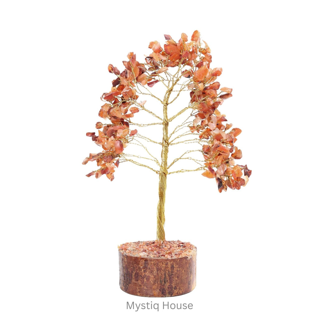 Red Carnelian Tree 100B Gold Wire - MystiqHouse