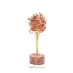 Red Carnelian Tree 100B Gold Wire - MystiqHouse