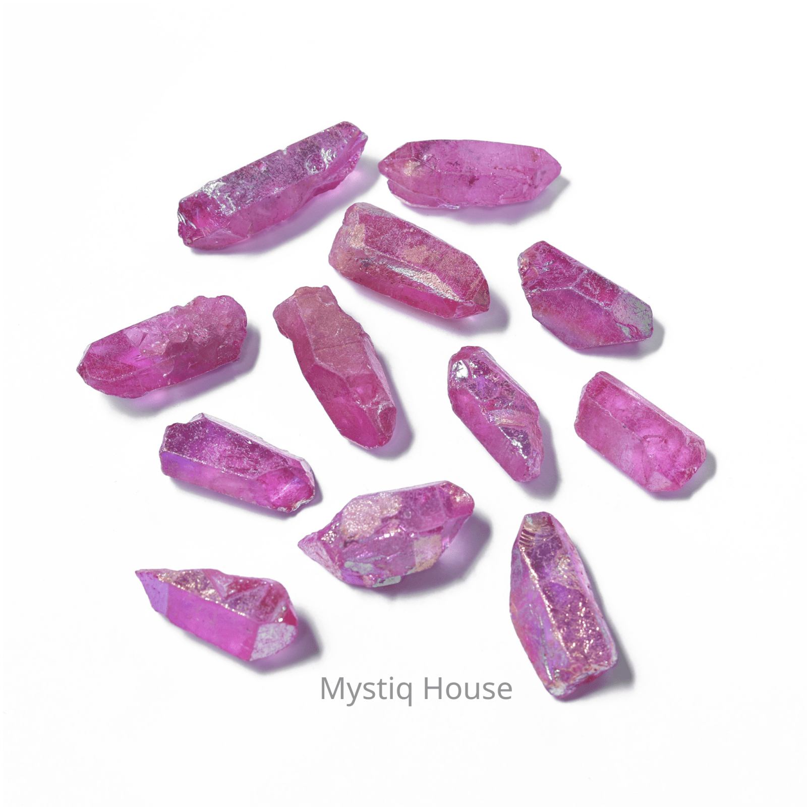 Rose Aura Quartz Points - MystiqHouse
