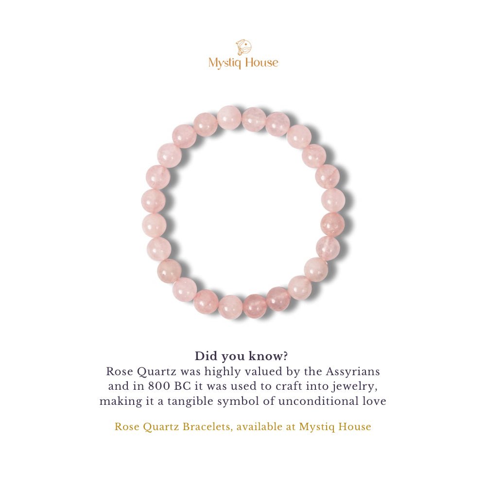 Rose Quartz 8mm Bracelet - MystiqHouse