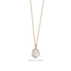 Rose Quartz 92.5 Silver Hexagonal Necklace - MystiqHouse