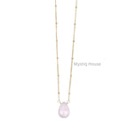 Rose Quartz Drop Necklace - MystiqHouse