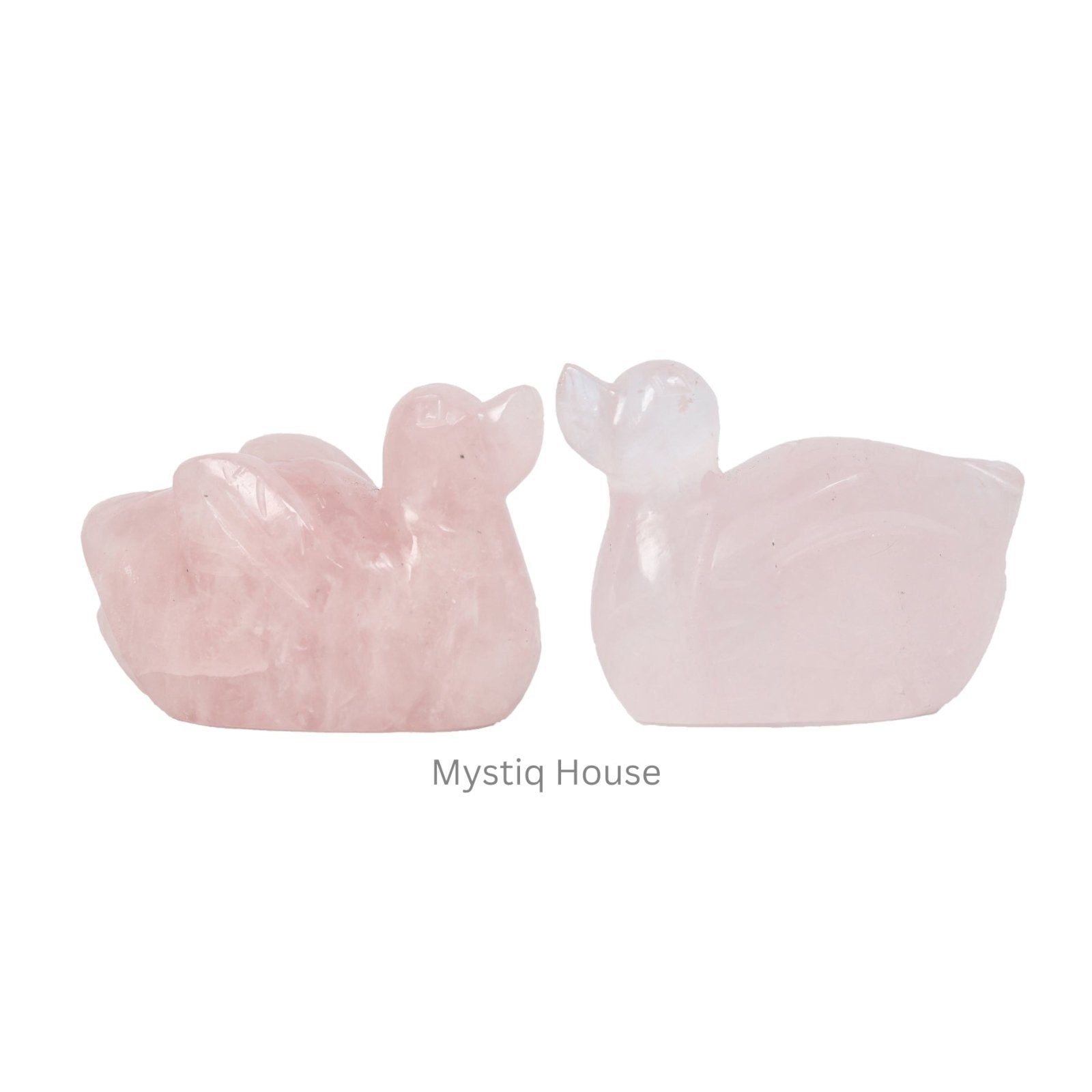 Rose Quartz Duck Pair - MystiqHouse