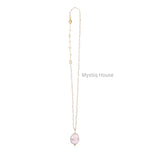 Rose Quartz Faceted Necklace - MystiqHouse
