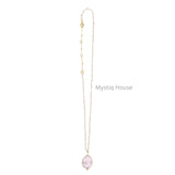 Rose Quartz Faceted Necklace - MystiqHouse