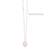 Rose Quartz Faceted Necklace - MystiqHouse