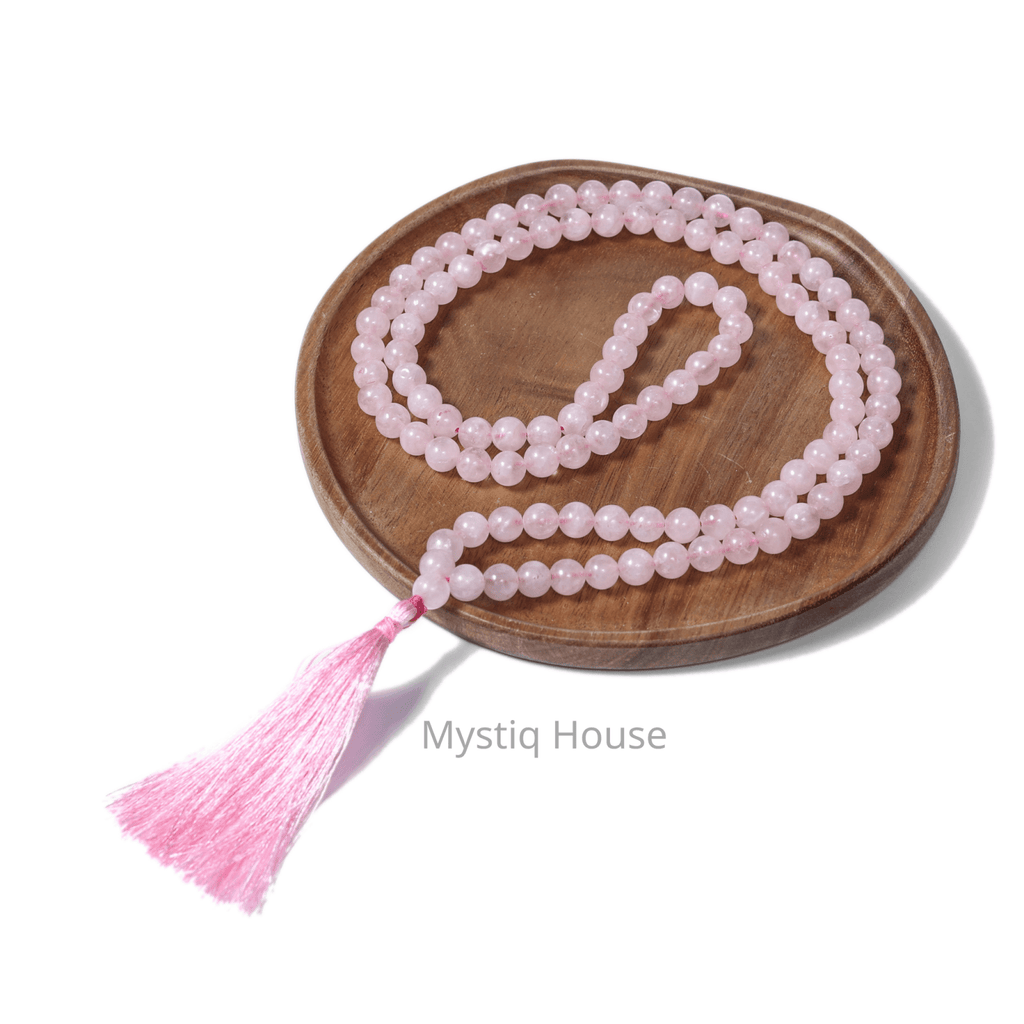 Rose Quartz Jaap Mala - MystiqHouse