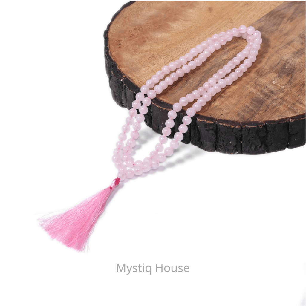 Rose Quartz Jaap Mala - MystiqHouse