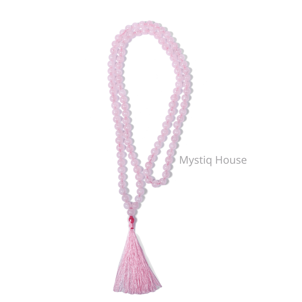 Rose Quartz Jaap Mala - MystiqHouse