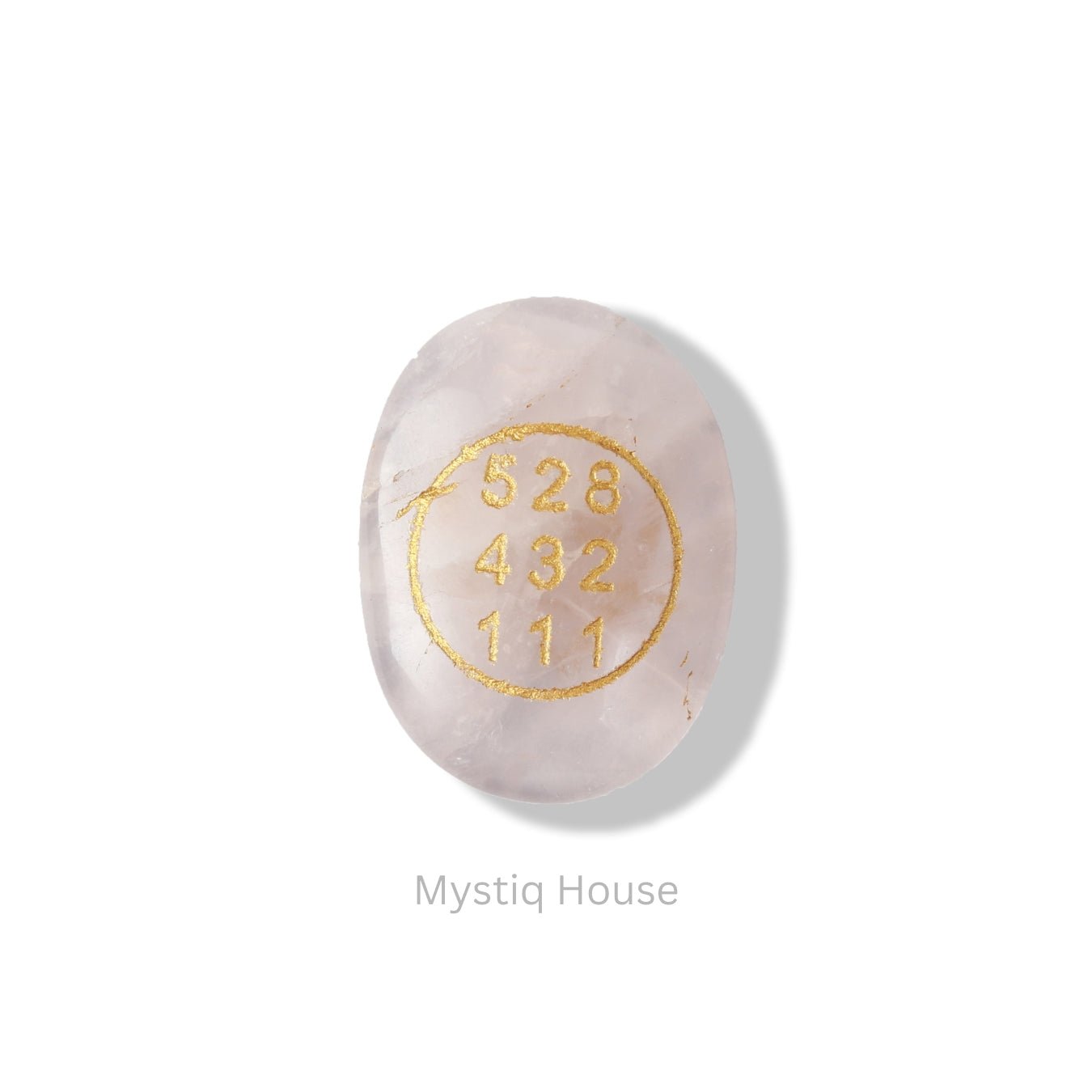 Rose Quartz Money Switch Oval & Zibu Symbol - MystiqHouse