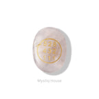 Rose Quartz Money Switch Oval & Zibu Symbol - MystiqHouse