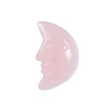 Rose Quartz Moon Face Cabochon - MystiqHouse