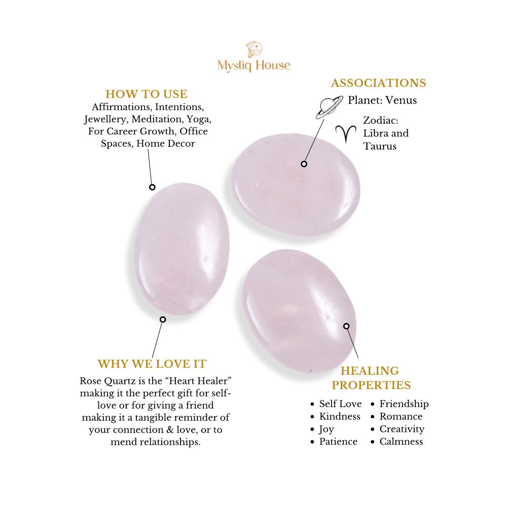 Rose Quartz Oval Cabochon - MystiqHouse