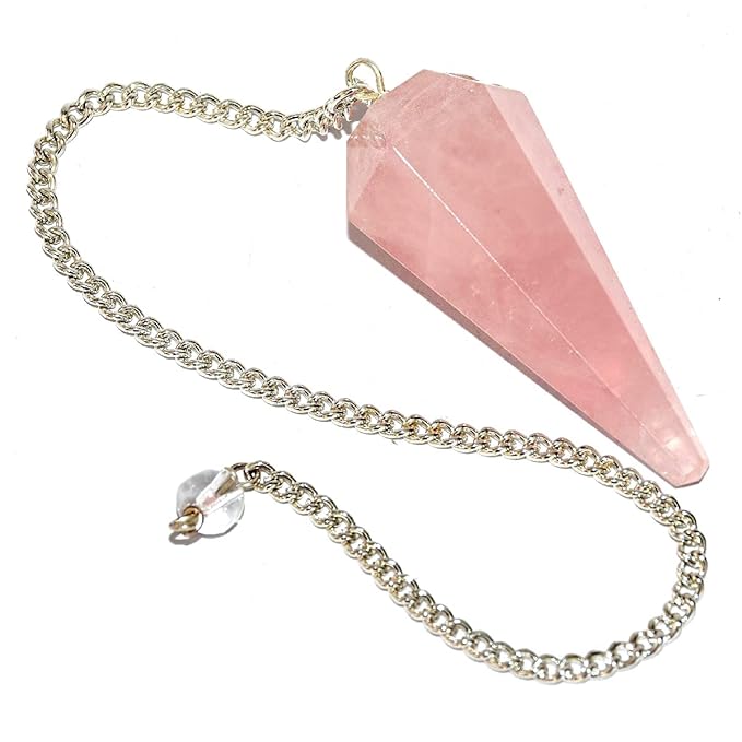 Rose Quartz Point Pendulum - Dowser - MystiqHouse