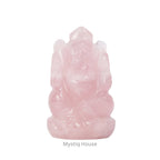 Rose Quartz Stone Ganesha - MystiqHouse