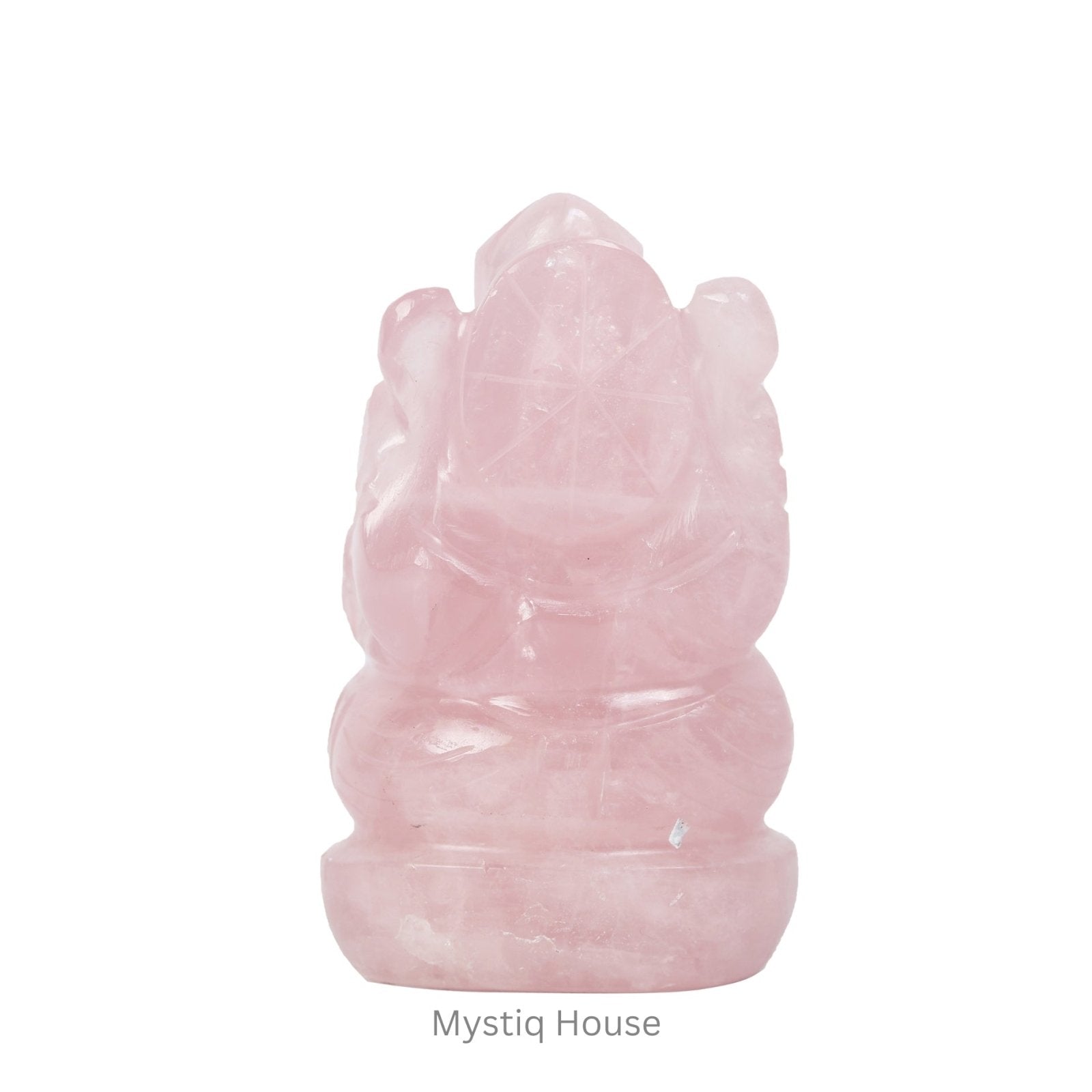 Rose Quartz Stone Ganesha - MystiqHouse