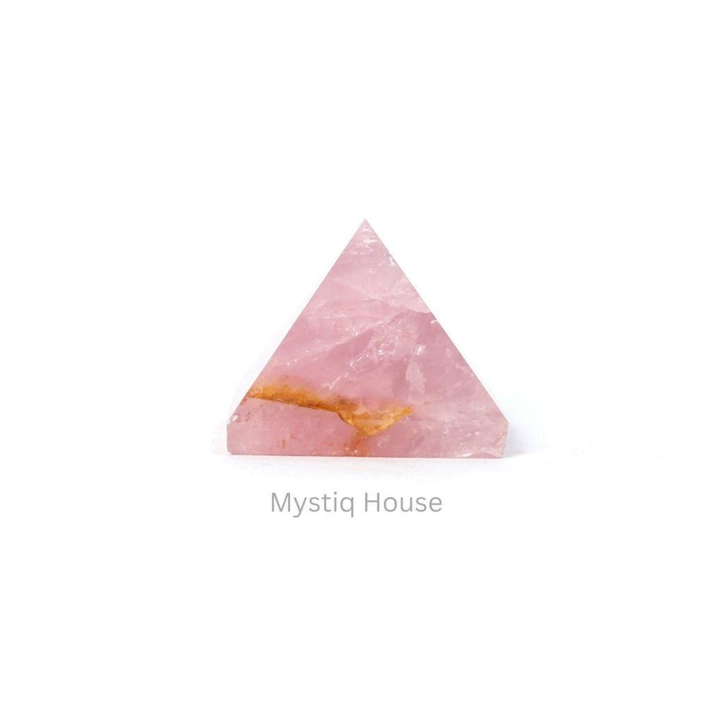 Rose Quartz Stone Pyramid - MystiqHouse