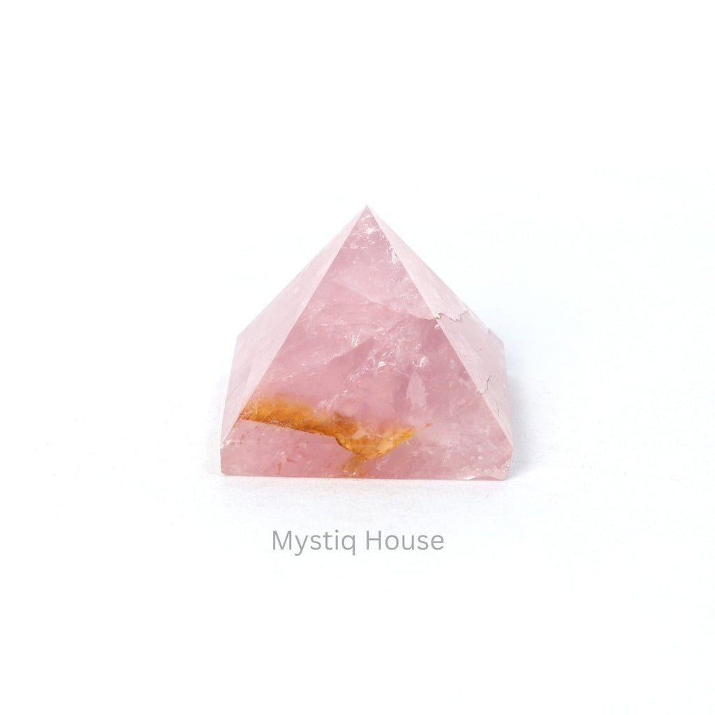 Rose Quartz Stone Pyramid - MystiqHouse