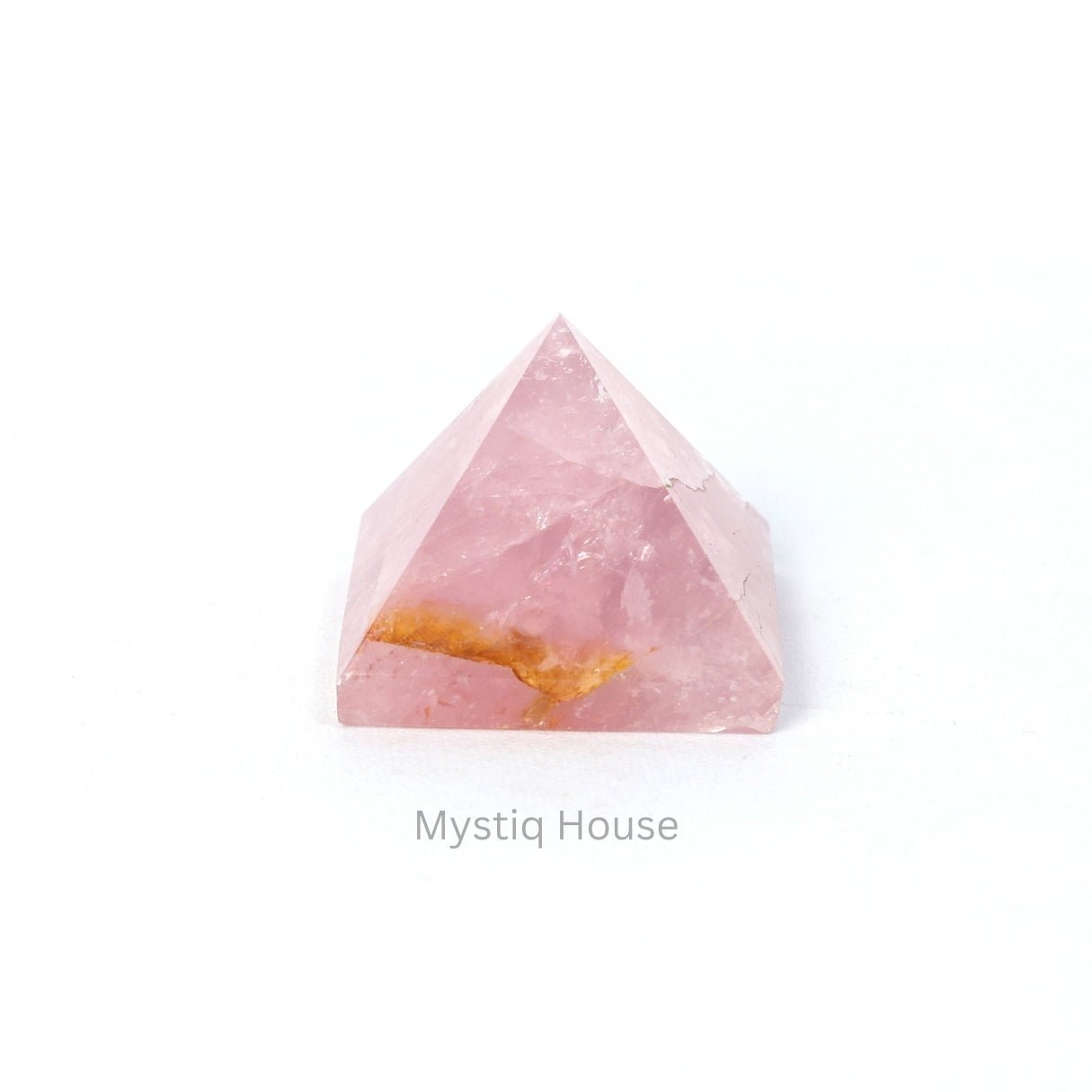 Rose Quartz Stone Pyramid - MystiqHouse