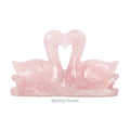 Rose Quartz Swan Pair - MystiqHouse