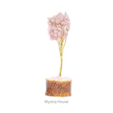 Rose Quartz Tree 100B Gold Wire - MystiqHouse