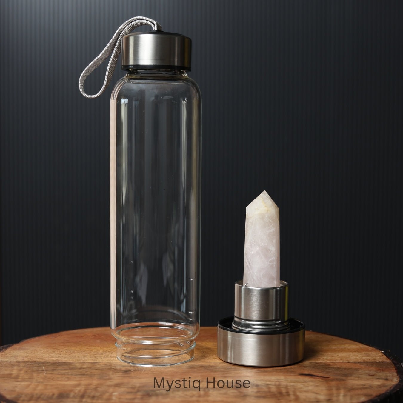 Rose Quartz Water Bottle - MystiqHouse