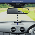 Selenite Black Tourmaline With Evil Eye Hanging - MystiqHouse