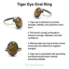 Tiger Eye Oval Ring - MystiqHouse