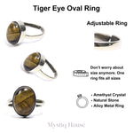 Tiger Eye Oval Ring - MystiqHouse