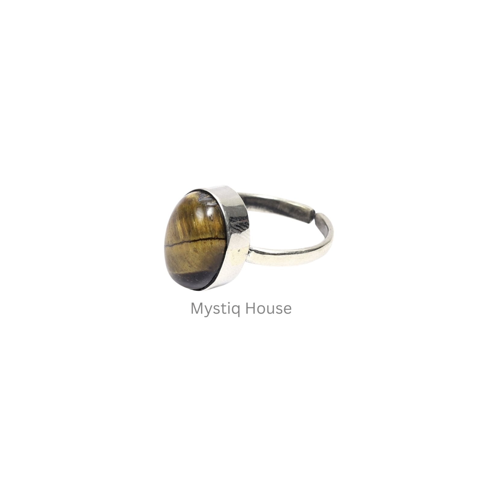 Tiger Eye Oval Ring - MystiqHouse