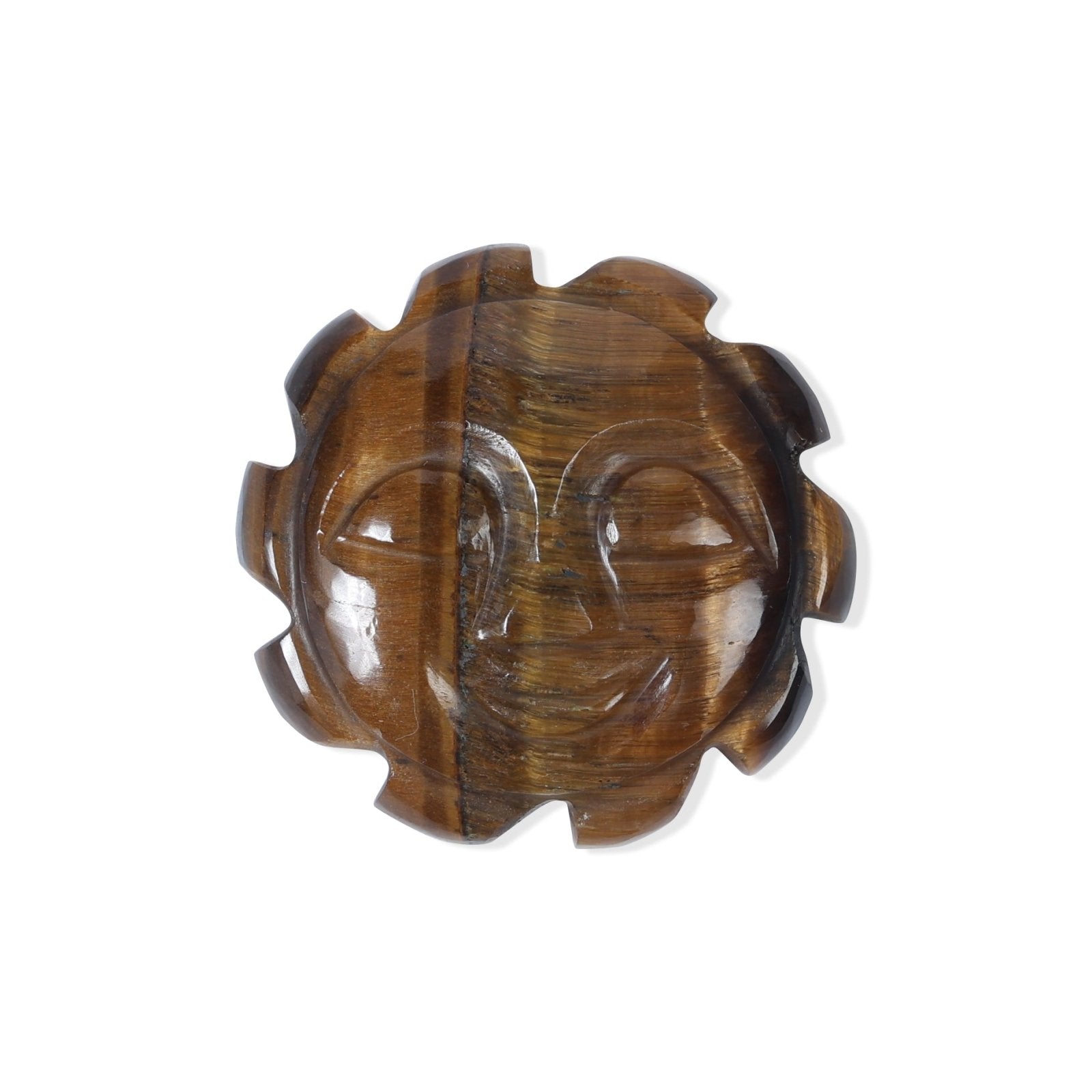 Tiger Eye Sun Face Cabochon - MystiqHouse