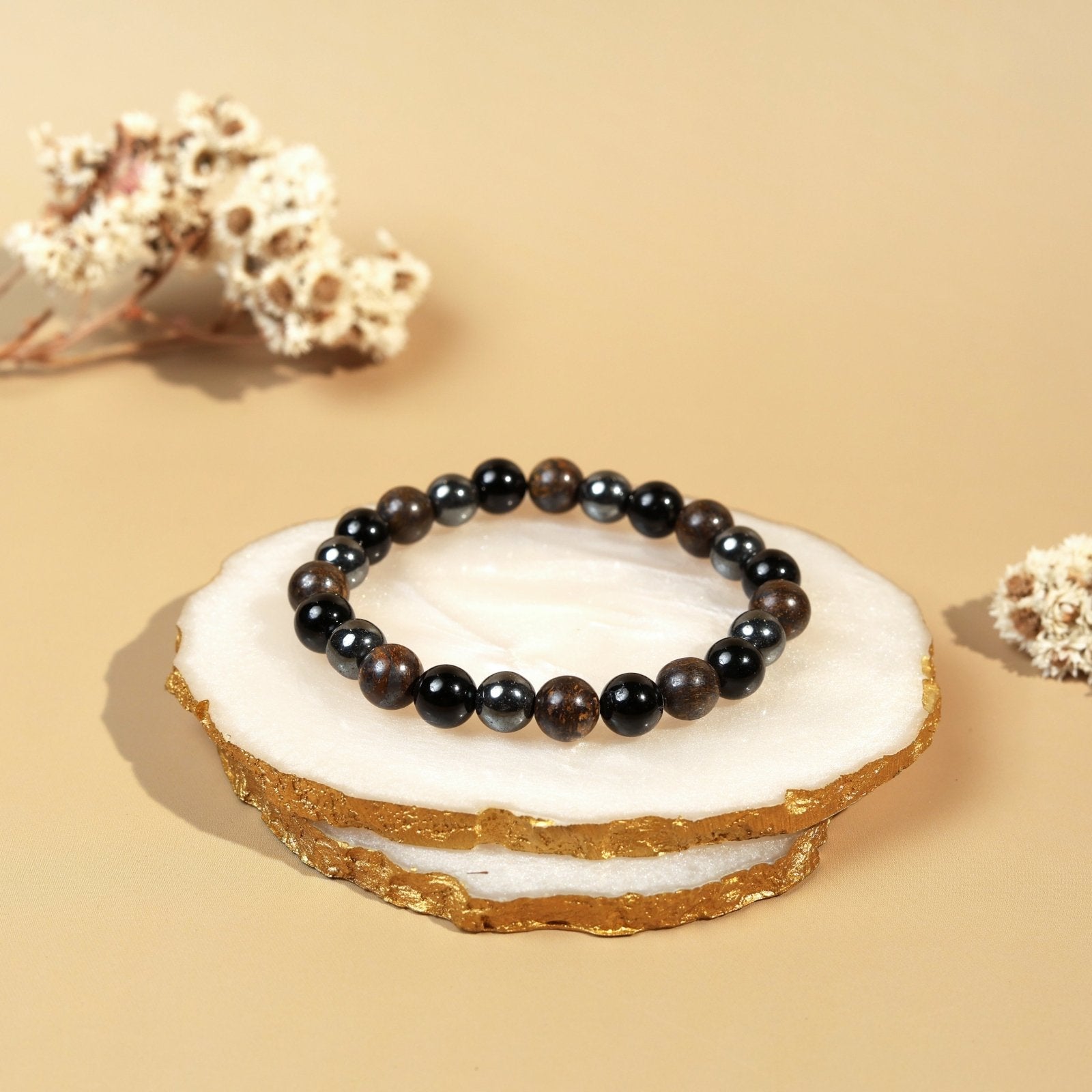 Triple Protection Bronzite 8mm Bracelet - MystiqHouse